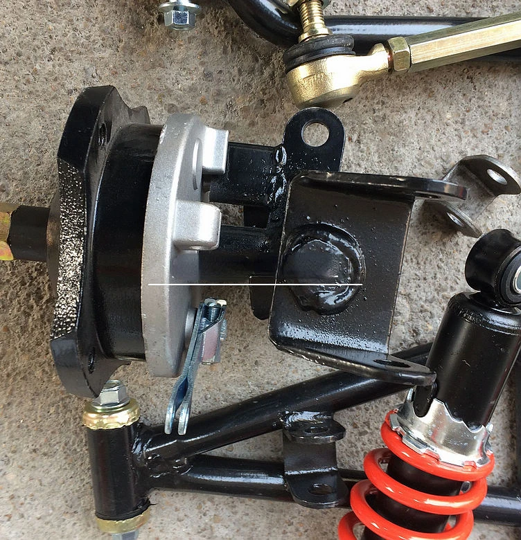 Modified Four-Wheel Go-Kart Front Suspension Steering Kit with ATV Compatible Front Drum Brake Rocker Arm And Horn