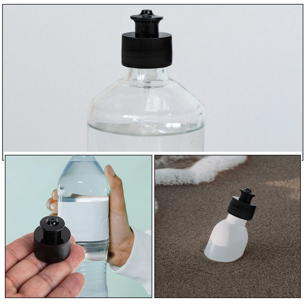 

30 Pcs Sports Water Bottle Cap Plastic Push Pull Replacement Caps Lid Mineral Cover Bottles Tops