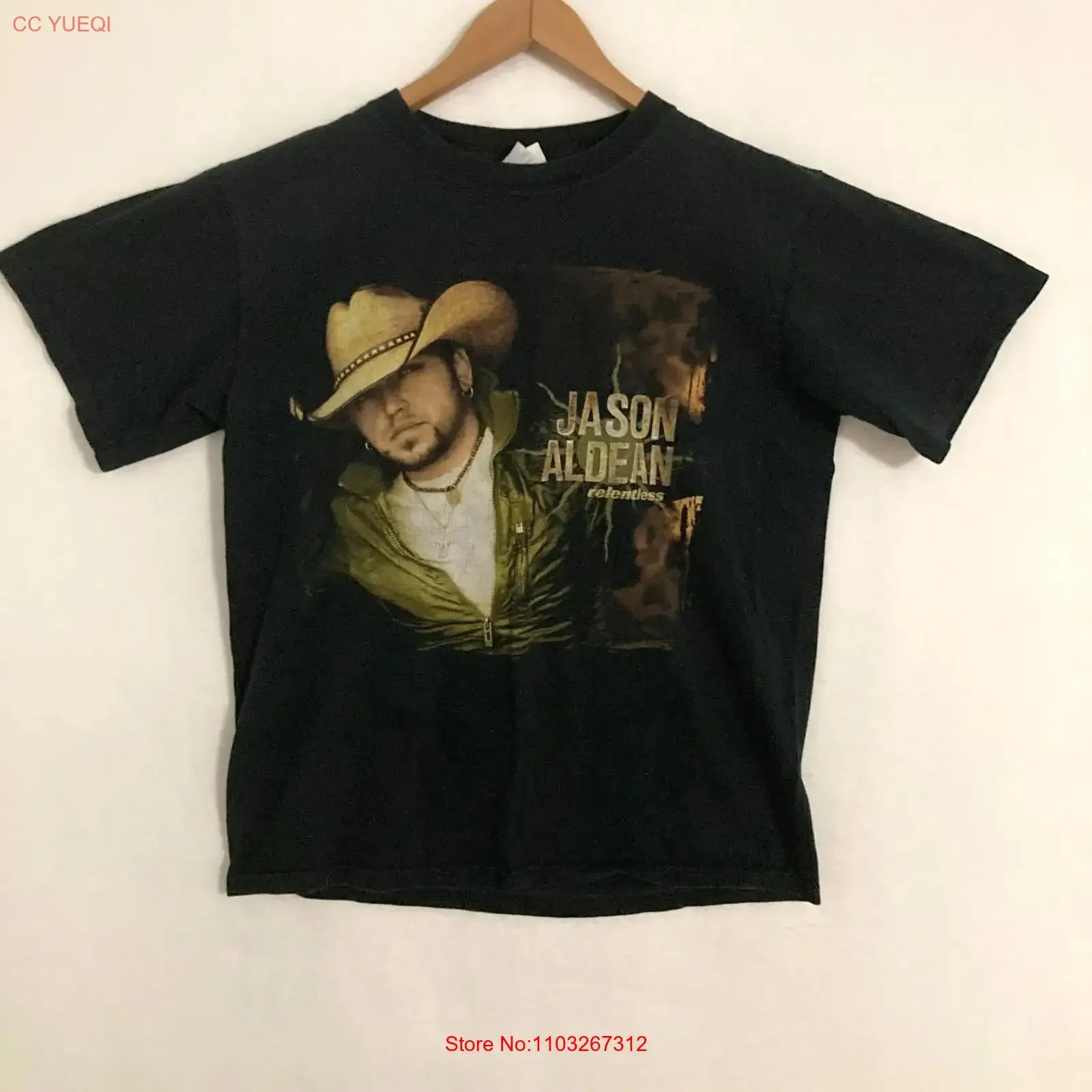 Футболка Jason Aldean Relentless Tour 2008, размер M, двусторонняя, в стиле кантри, винтажная, повседневная, стильная