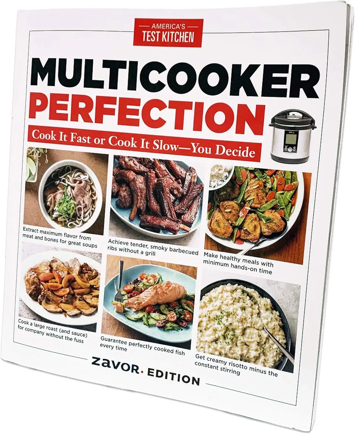 8 Quart Multi-cooker with America's Test Kitchen Multicooker Perfection Cookbook, Stainless Steel