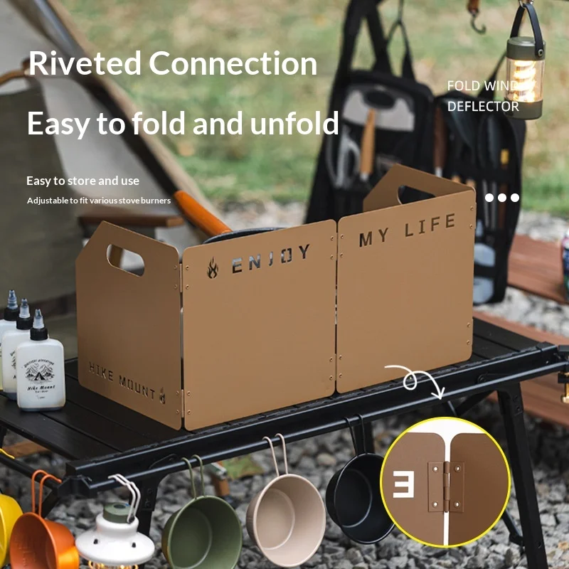 

Высококачественное утолщенное лобовое стекло для кемпинга на открытом воздухе, портативная складная горелка, лобовое стекло для пикника, снаряжение для кемпинга