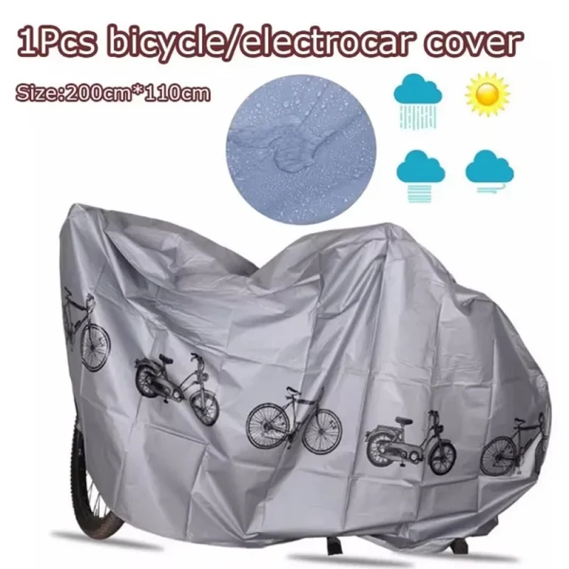 1PC Universal Motorcycle Rain And Sunshade Protection Cover Dustproof Electric Vehicle Bicycle Cover for Outdoor Storage