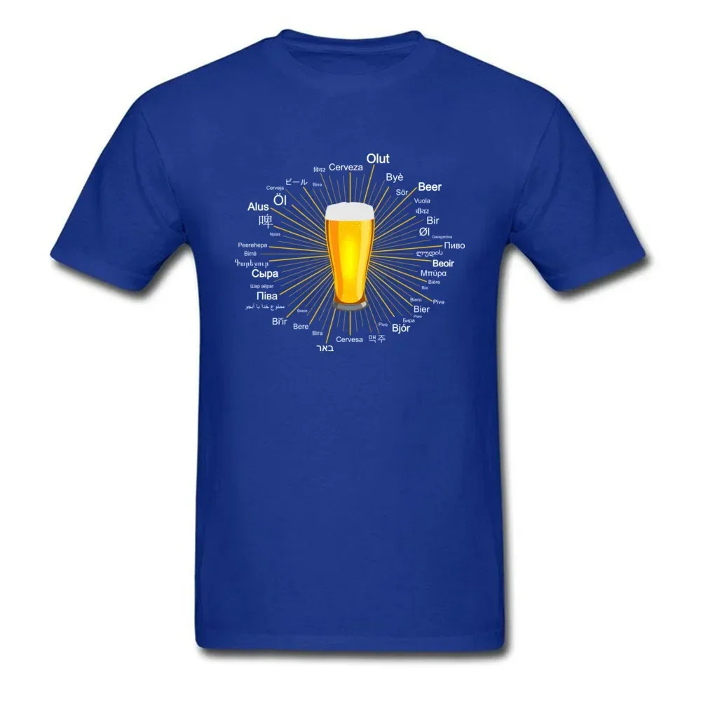 Beer Word in 45 Different Languages Novelty Bar Drinking T-Shirt 100% Cotton O-Neck Short Sleeve Casual Mens T-shirt Size S-3XL