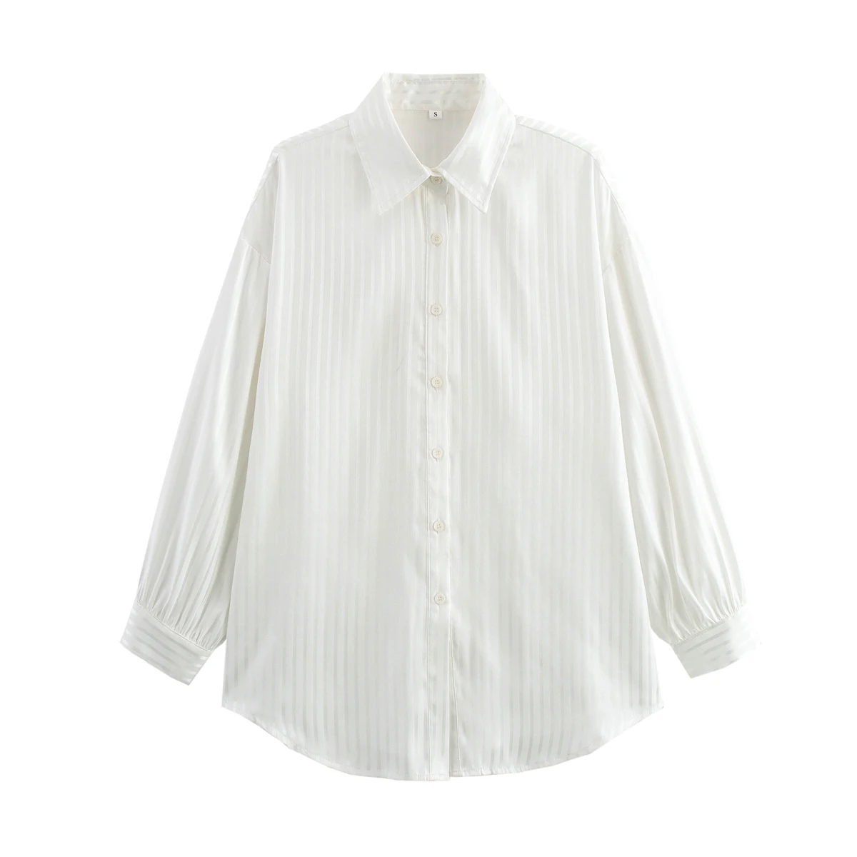 

Women's White Striped Shirt 2025 New Style New Loose Comfort Single Breasted Women's Shirt