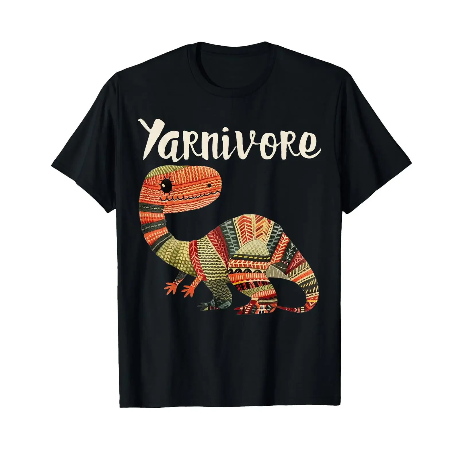 Yarnivore Funny Cute Crochet Knitting Yarn Dinosaur T Shirt vintage Washed graphic Comfortable fashion Stretched streetwear
