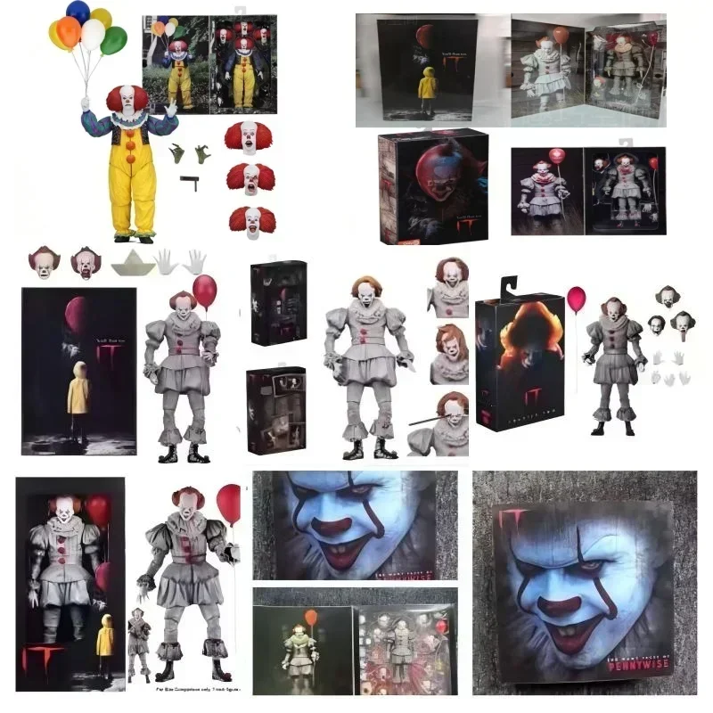 

НОВЫЙ NECA «Багато лица Pennywise», экшн-фигурка, сменное лицо, игрушки Pennywise, Коллекционная модель, подарок на день рождения