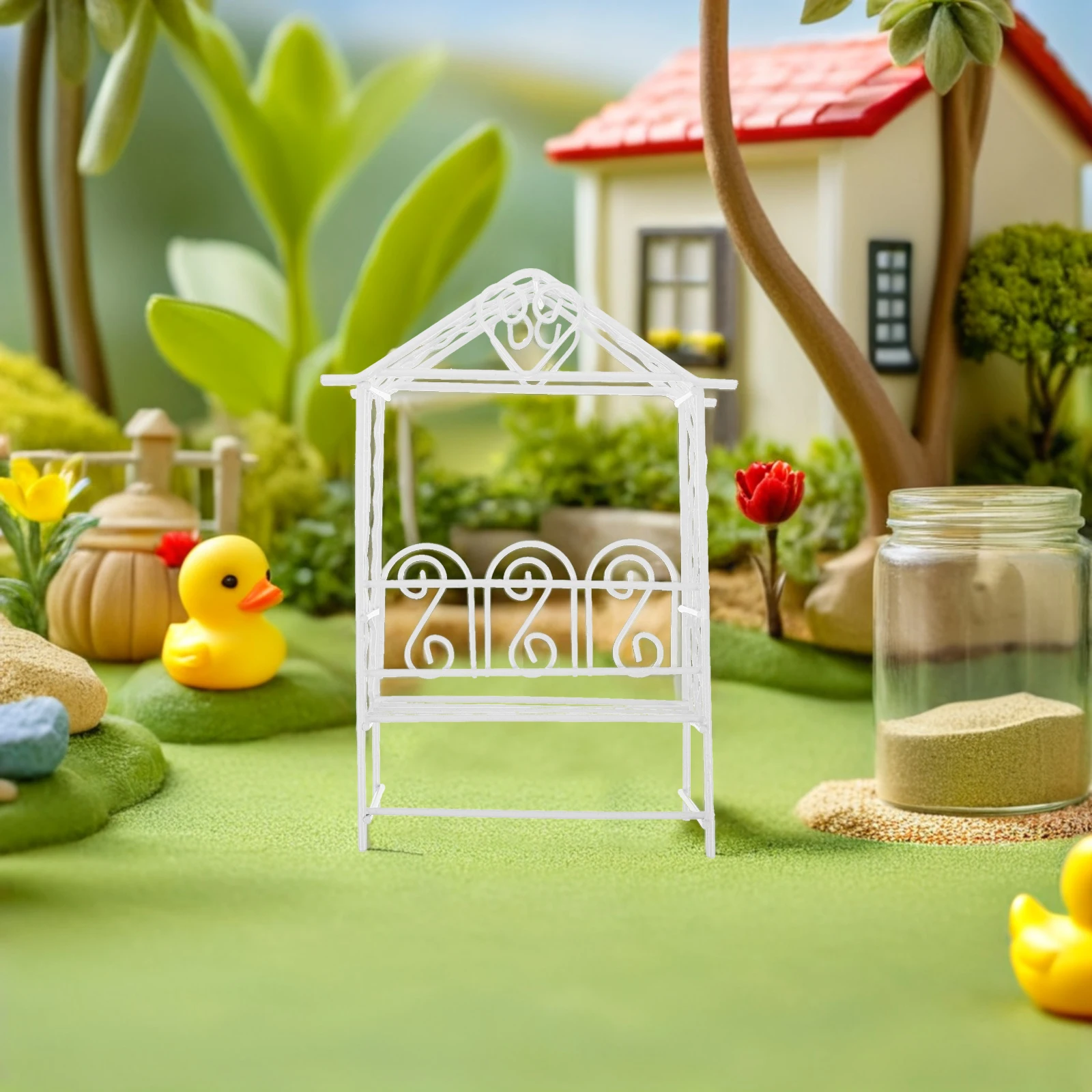 

3 Pcs Micro Landscape Decoration Fairy Garden Accessories Metal Cast Iron Miniature Arch