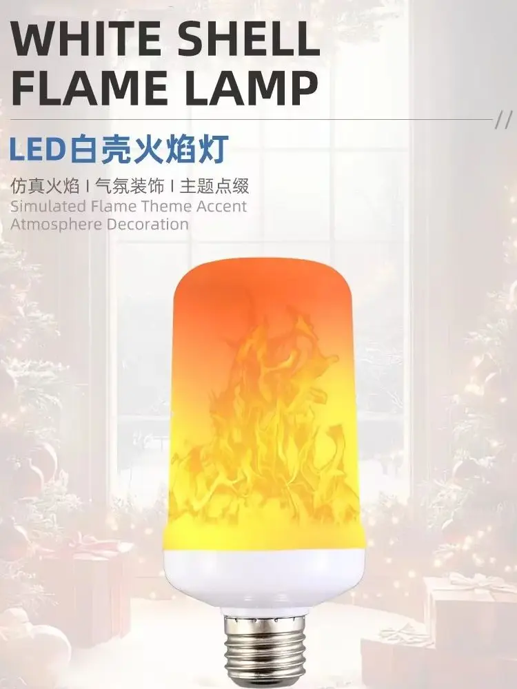E27 LED-lampen met dynamisch vlameffect Meerdere modi Creatieve maïslamp Decoratief licht Voor bar, hotel, restaurant, feest - afbeelding 2