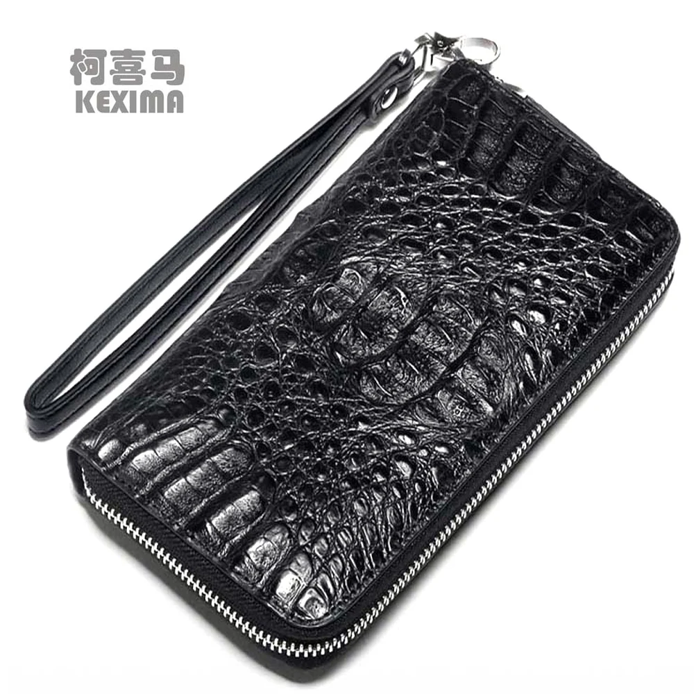 yuanyu new  Men crocodile bags  handbags crocodile leather  multi-function  business  leisure  long  zipper  Male clutch bag