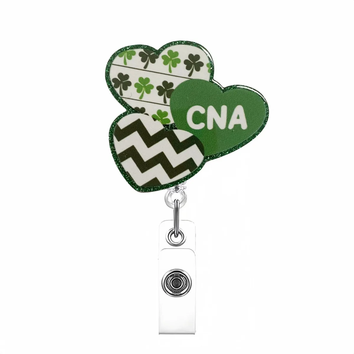 Creative Green Series Badge Holder Lucky Straw Hat Shape Badge Reel Clip Doctor Nurse Work Card Buckle Retractable Name Tag