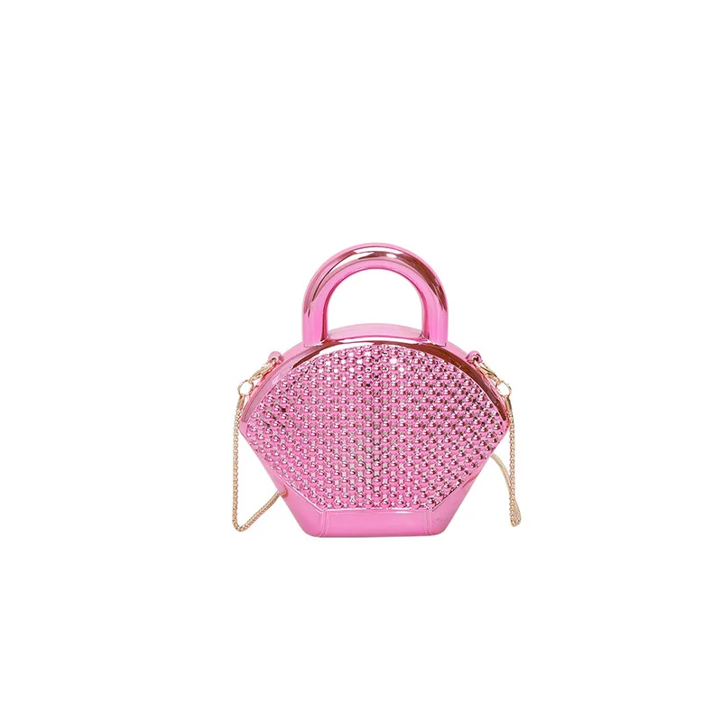 Fashionable Acrylic Plaid Mini Chain Earphone Bag New Model Commuter Universal Single Shoulder Slant Cross Bag