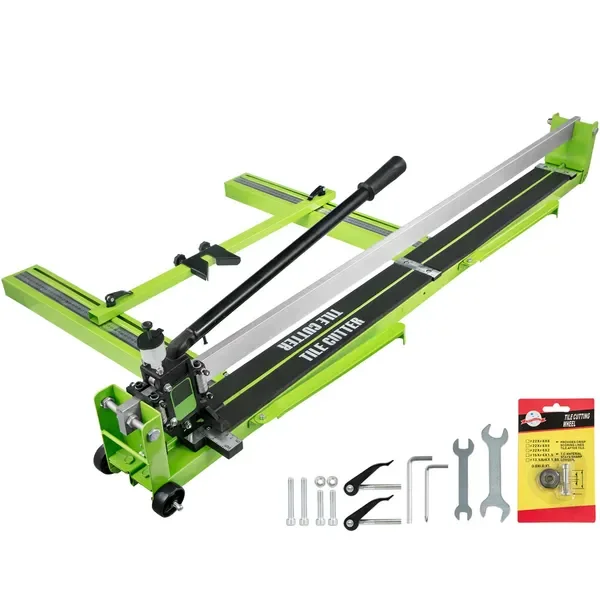 Tile Cutter 47 Inch, Manual Tile Cutter All-Steel Frame,Tile Cutting Machine with Laser Guide and Bonus Spare Cutter,Tile