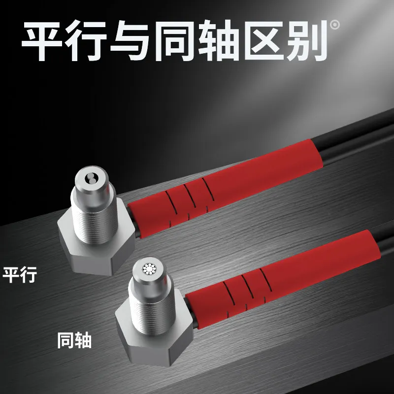 Right Angle Diffuse Fiber Optic Sensor Amplifier L-Shape 90 Degree M3 M4 M6 Probe FRS Through Beam