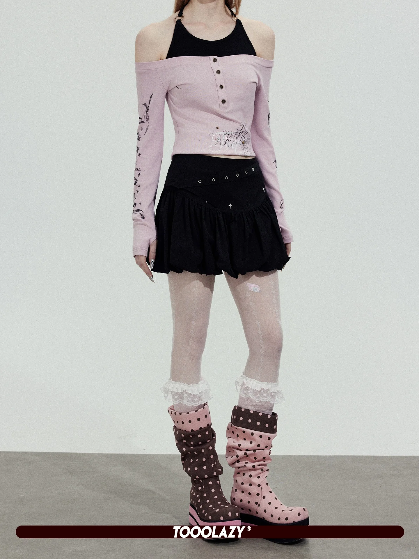 

TOOOLAZY Весна 2026: Юбка-бутон с цветочным принтом, женская, индивидуальный дизайн, утягивающая, приталенная, из нейлоновой ткани