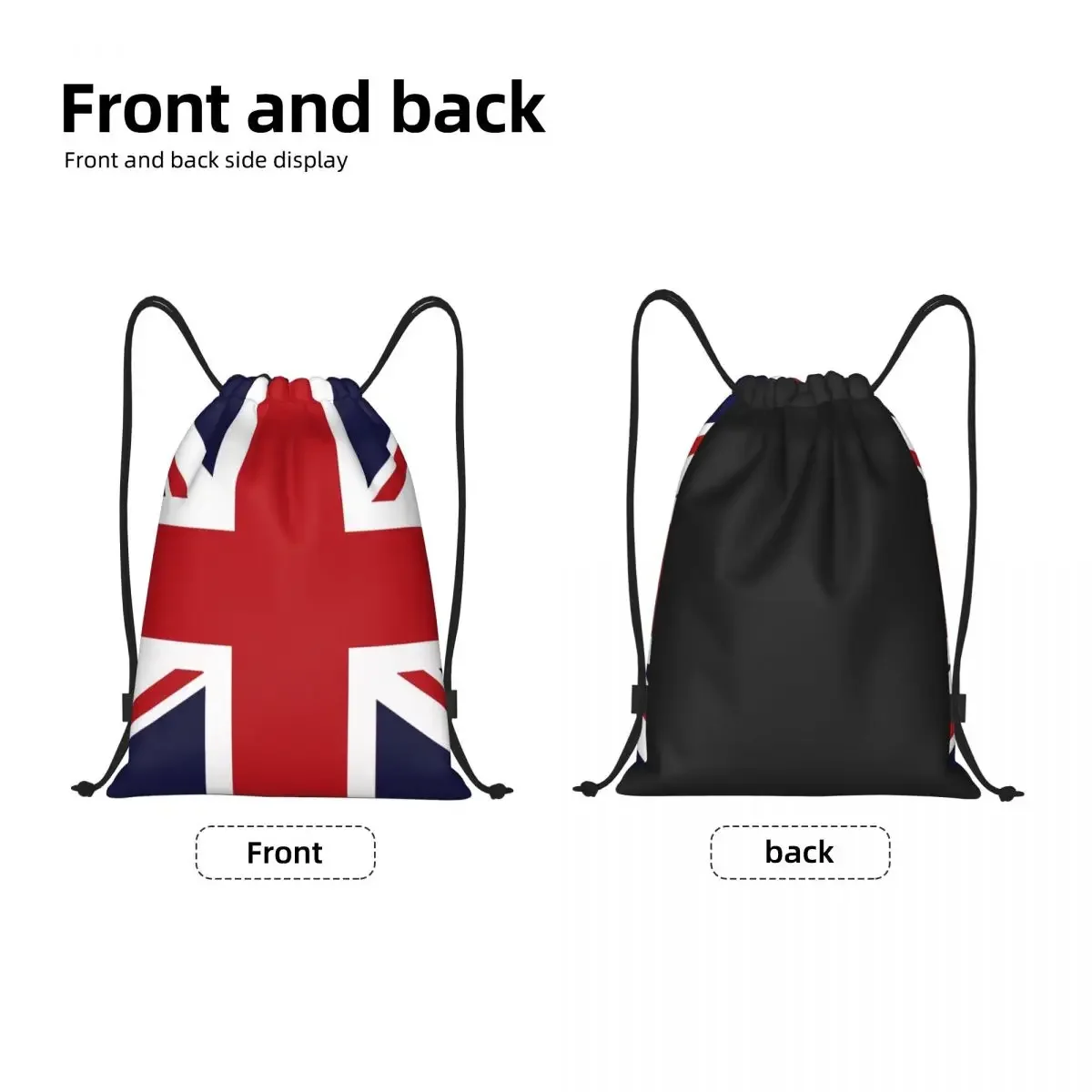 Union Jack Flag Of The UK Drawstring Backpack Sports Gym Bag for Women Men United Kingdom British Training Sackpack