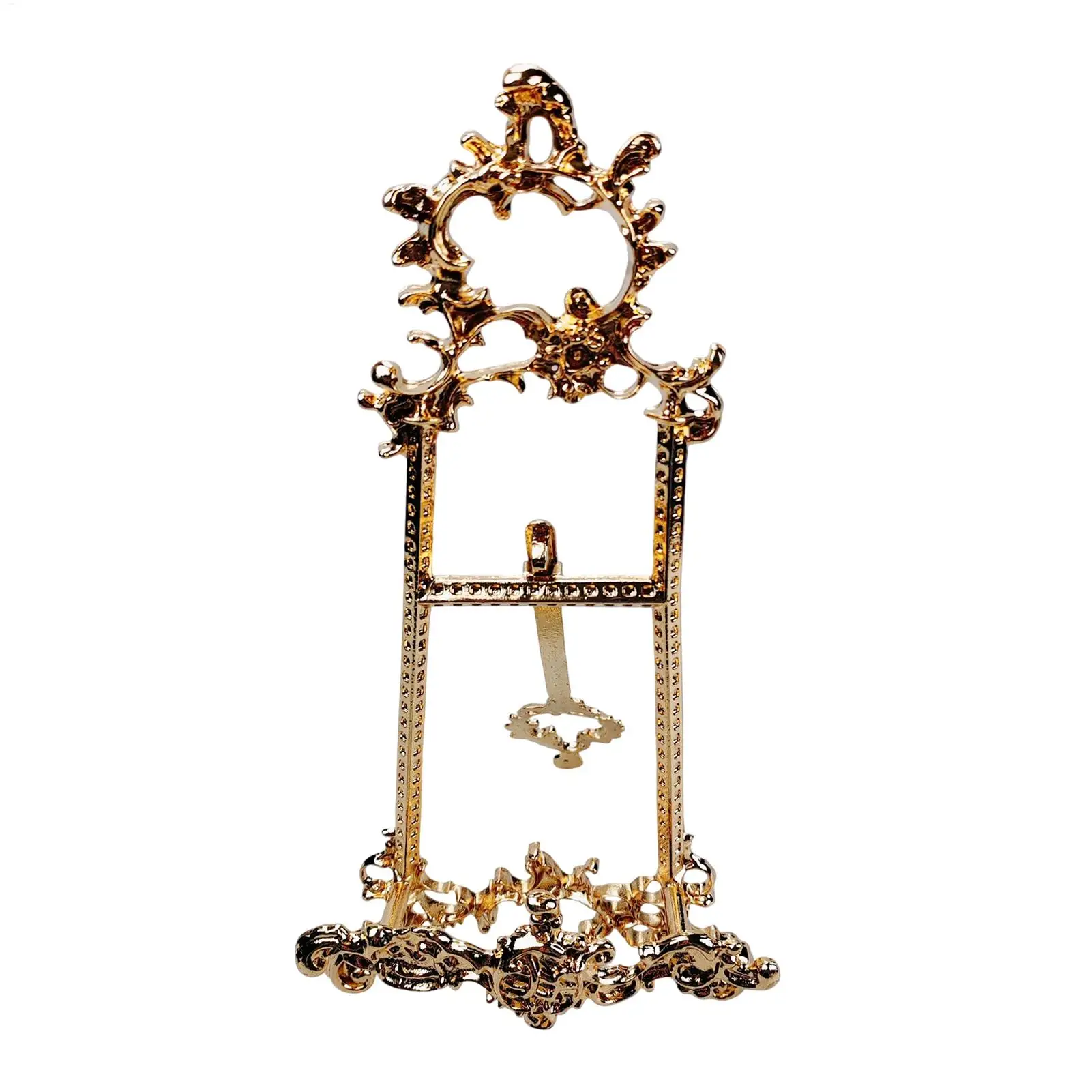 

Подставка для мольберта с цветочным принтом, винтажный многоуровневый штатив, металлический мольберт для семейных энтузиастов, прихожей, спальни, камина