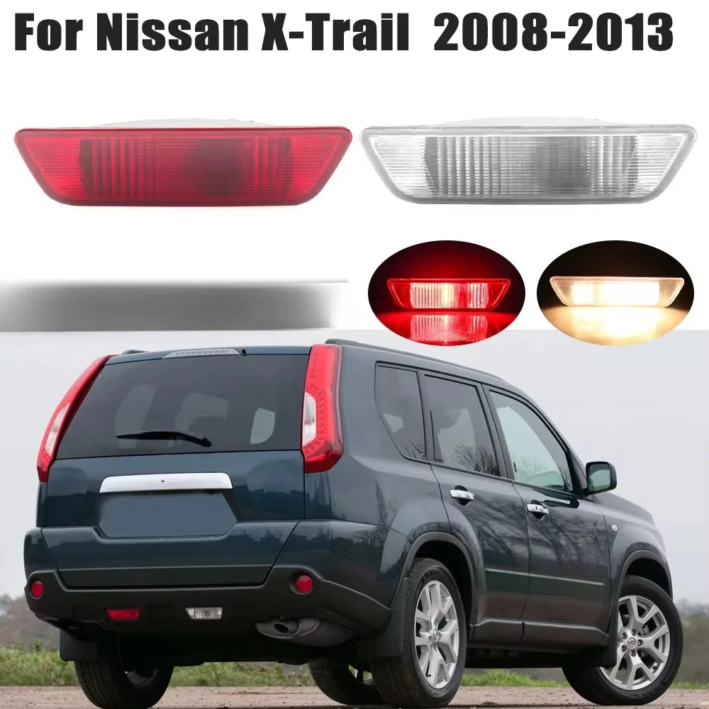 Taillight Stop Reflector LED Left/Right Side Rear Bumper Light For Nissan X-Trail T31 2008- 2013Warning Fog Lamp Car Accessories