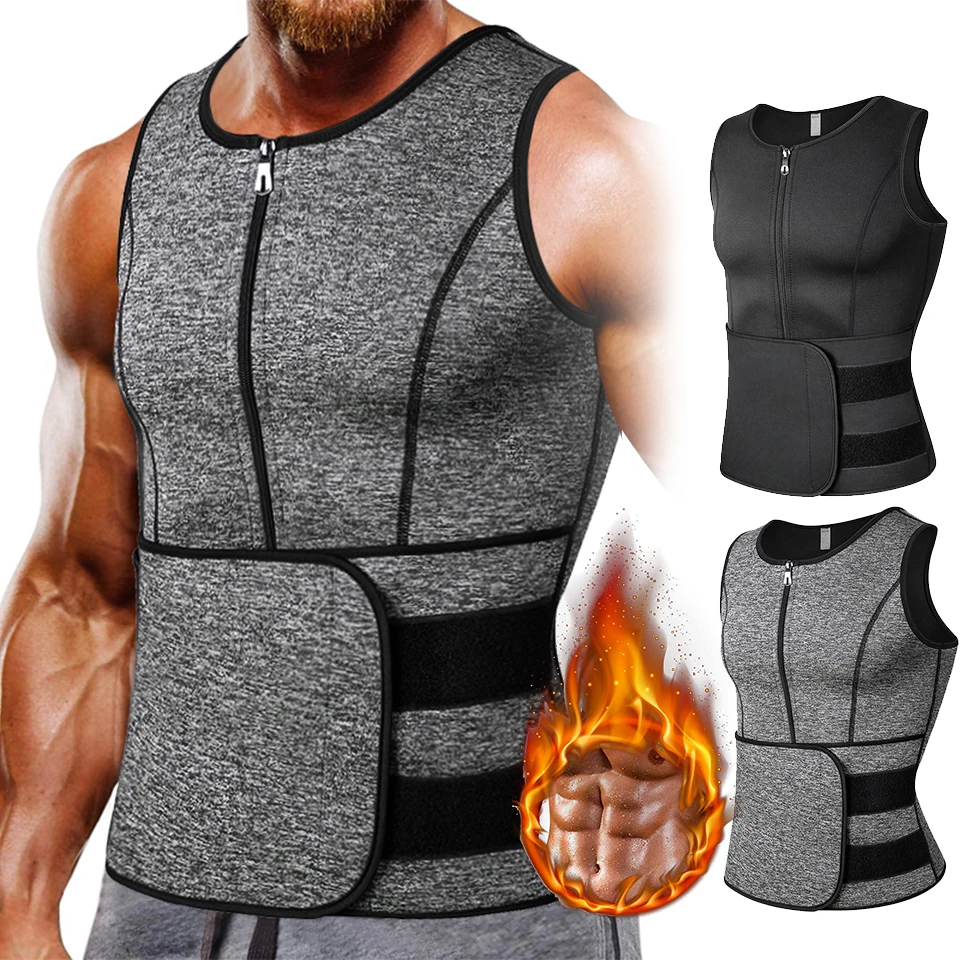 Waist Trainer Corset for Men Compression Shirt Weight Loss Slimming Tank Top Body Shaper Tight Undershirt Tummy Control Girdle