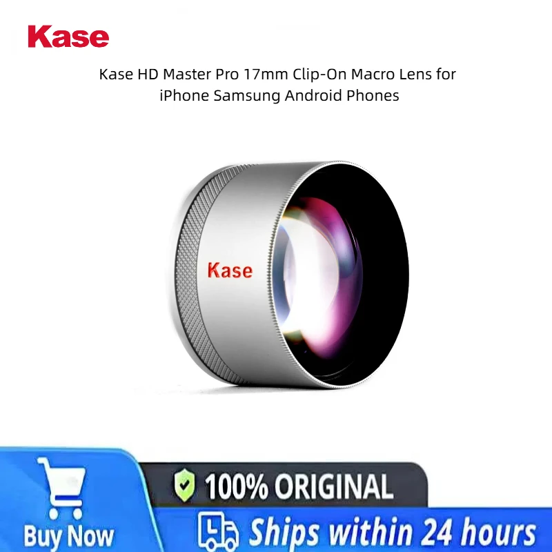 Kase HD Master Pro Macro Phone Lens 17mm Thread Clip Mount Universal For iPhone Samsung Android Smartphone Macro Photography Liv