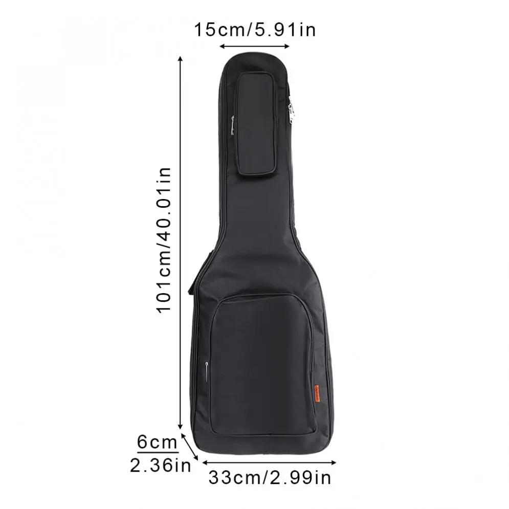 Oxford Fabric Electric Guitar Gig Bag Case Double Straps Pad 8mm Cotton Thicken Soft Cover Waterproof Backpack 101 x 33 x 6cm