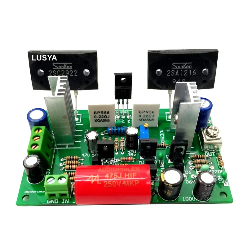 DLHiFi 산켄 대용량 전류 필드 효과 스테레오 클래스 이산 전력 증폭기 보드, 2SC2922, 2SA1216