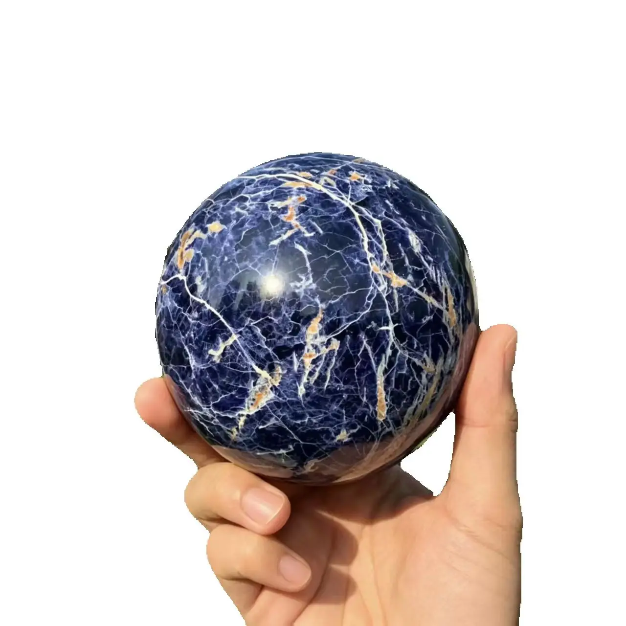 Super Big! Natural Blue Sodalite Balls, Quartz Crystal Blue Rocks Polishing Balls, Minerals, Reiki, Healing Balls