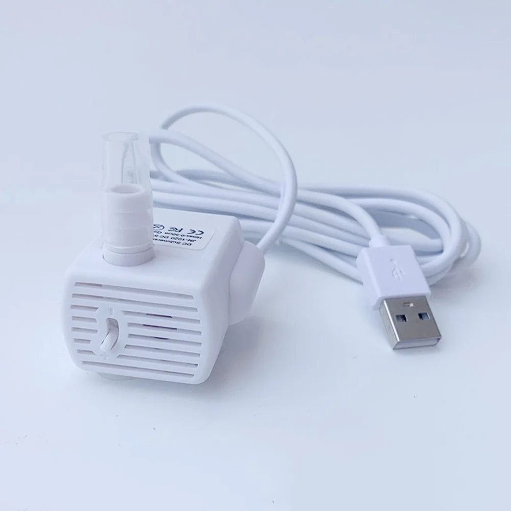 مضخة مياه للقطط تعمل بمنفذ USB مضخة مياه للأسماك 3 تدفق نافورة سمك قابلة للتعديل كتم مضخة مياه للحيوانات الأليفة لخزان حوض أسماك #2