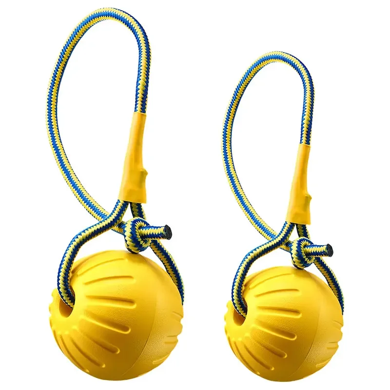 

dog toys for large dogs Dog Chew Toy with Rope Indestructible Solid Rubber Ball Interactive Tug of War Dog Toys for pet products