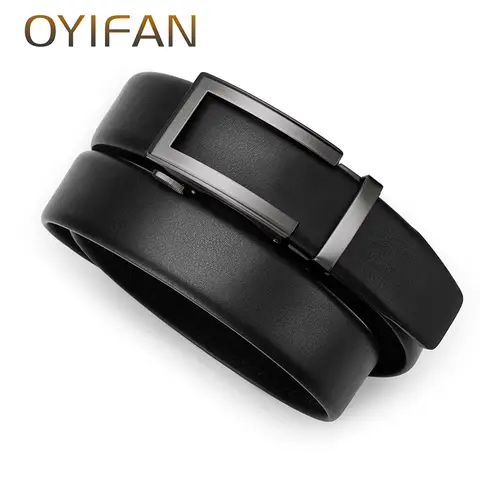 OYIFAN 패션 남자 정품 가죽 벨트 자동 버클 조절 래칫 벨트 청바지 벨트 공식 벨트