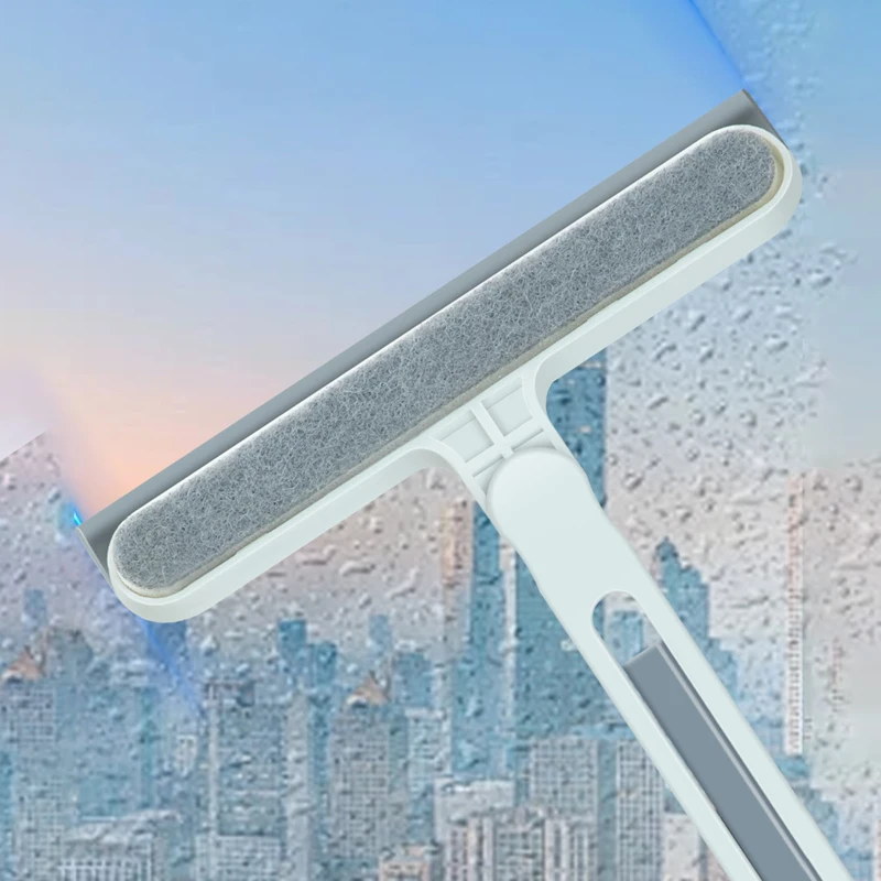 

Car Glass Scraper Shower Squeegee Window Glass Wiper with Silicone Spatula Bathroom Mirror Cleaner Plastic Handle