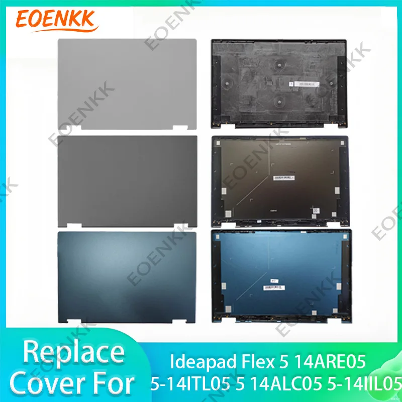 New Laptop Case For Ideapad Flex 5-14IIL05 5 14ARE05 14ITL05 14ALC05 LCD Back Cover Hinge Cover Replace Cover Metal
