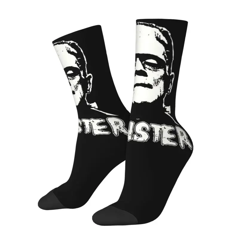 Cool Mens Frankenstein Monster Dress Socks Unisex Breathbale Warm 3D Printed Horror Film Crew Socks