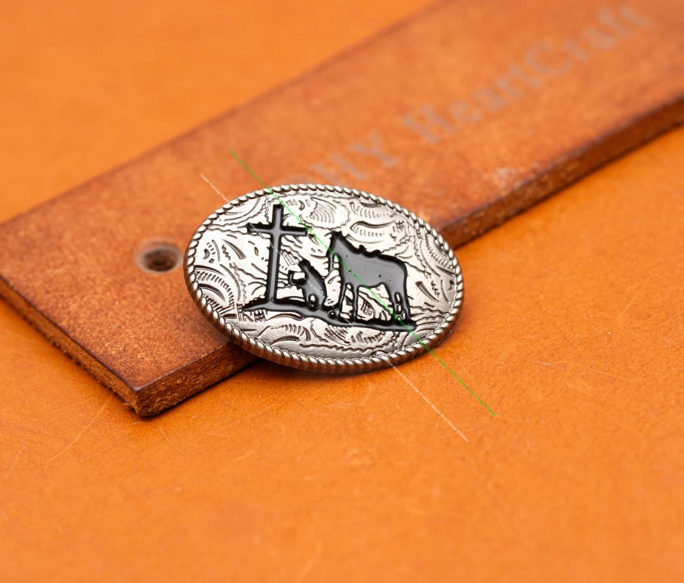 

10Pcs Biker Flower Engraved Christian Cowboy Prayer Horse Leathercraft Belt Saddle Accessories Conchos Screwback