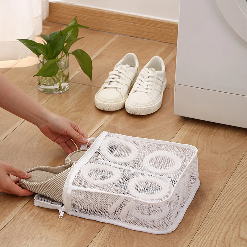 Shoes Laundry Bag Coarse Net Dirty Canvas Shoes Storage Pouch Hangbag Sneakers Wash Protection Sleeve Slippers Washing Bags New