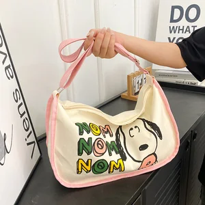 Kawaii Snoopy Anime Crossbody Bag, Cartoon, Casual, Combination Scholarship, Fashion, Student Background 12 Main Sales Snoopy Backpack - №1