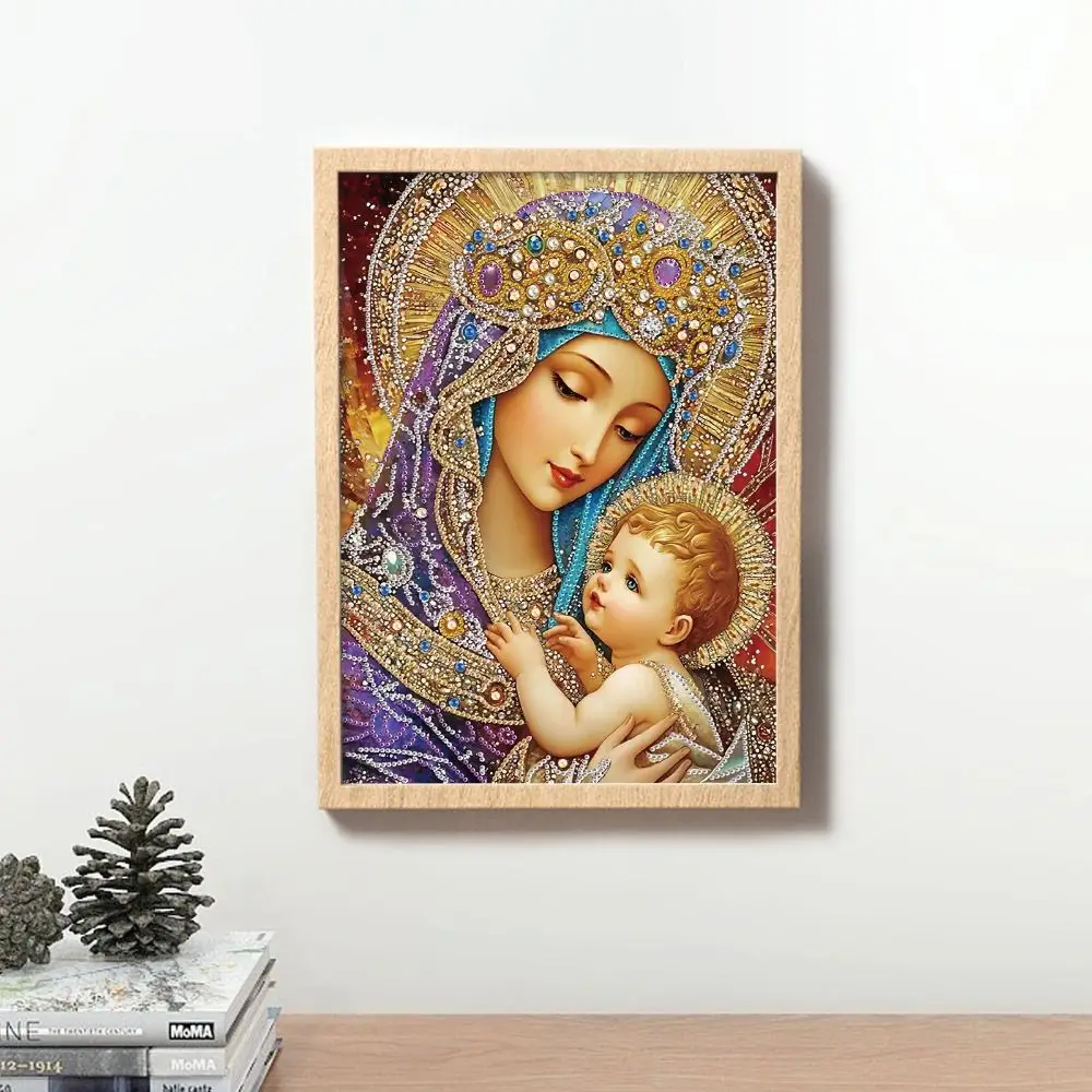 Partial Drills Diamond Art Painting Kits Handmade Design Religious Themes Special Shape Diamond Art Crystal Diamonds