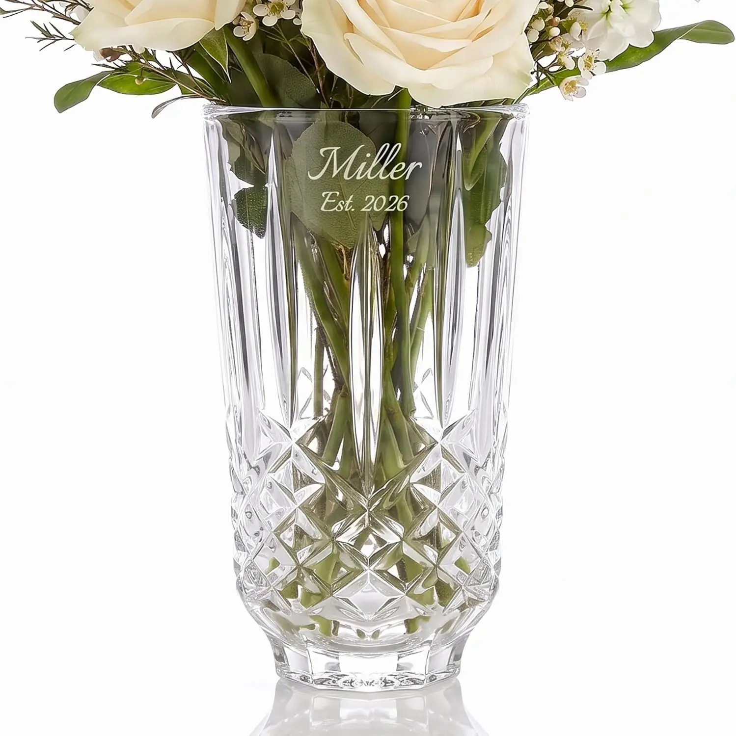 Decorative 9-Inch Vase with Engraved Detailing