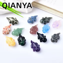 Cute Giant Salamander Natural Crystal Mineral Gemstone Quartz Animal Stone Carving Healing Reiki Home Decoration Ornament Gift