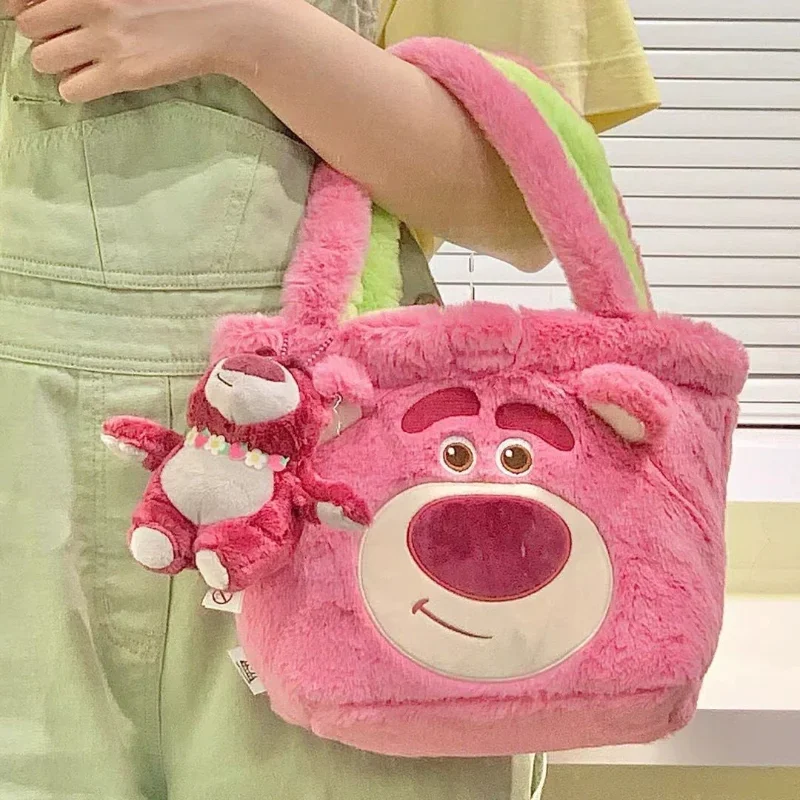 Disney Tigger Pooh Bear Winnie Plush Bag New Fashion Soft Cute Lotso Handbag Double sided Tote Alien Shoulder Bag Women Shopping