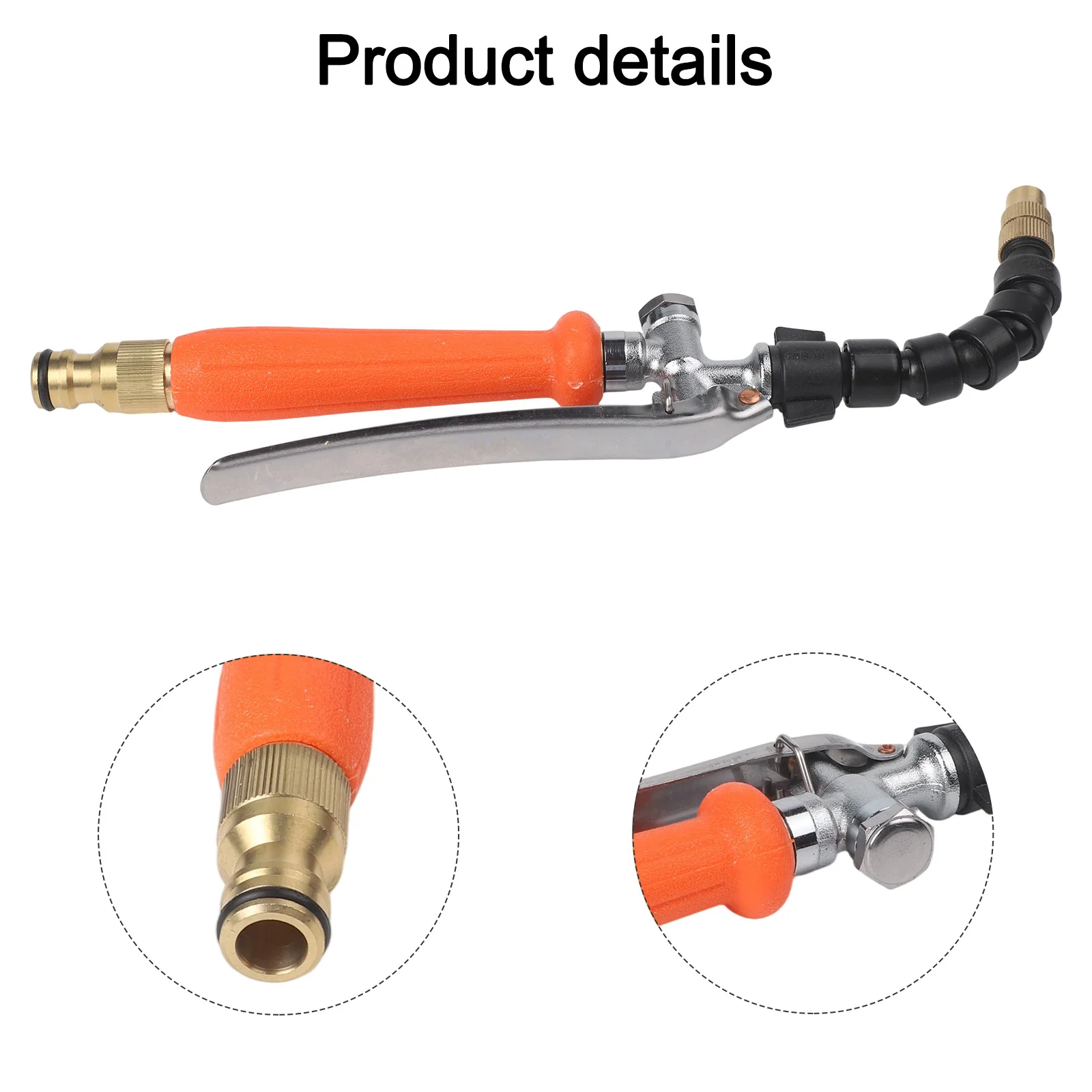 

Медная распылительная головка 30*8*3 см, регулируемая распылительная палочка, удобная ручка, совместимая с садовыми шлангами, автомойкой