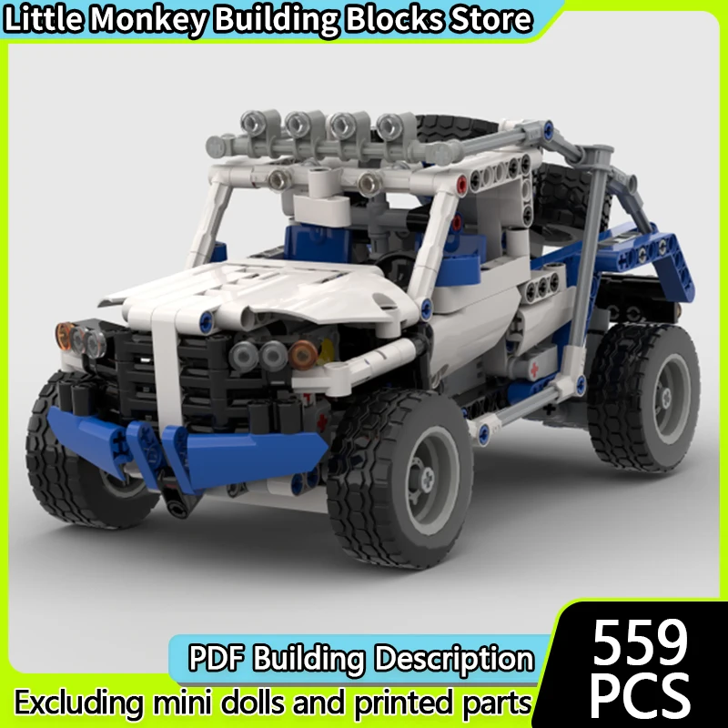 

Speed Racing Car Model MOC Building Bricks Desert Patrol Vehicle Modular Technology Children Holiday Gifts Assemble Toys Suit