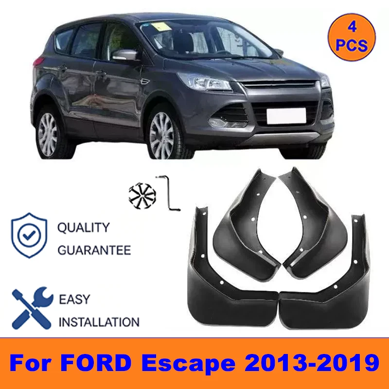 

4Pcs Mud Flaps For FORD Escape 2013-2019 - Splash Guards Front&Rear Wheel Fender Mudguards Car Exterior Protection Accessories