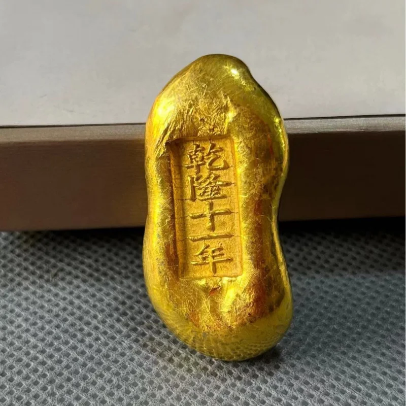 Antique Antique Copper Thickened Jin Fengxiang Gold Coin Gold Bar Gold Bar Gilding Gold Bar Gold Bar Collection Old Objects