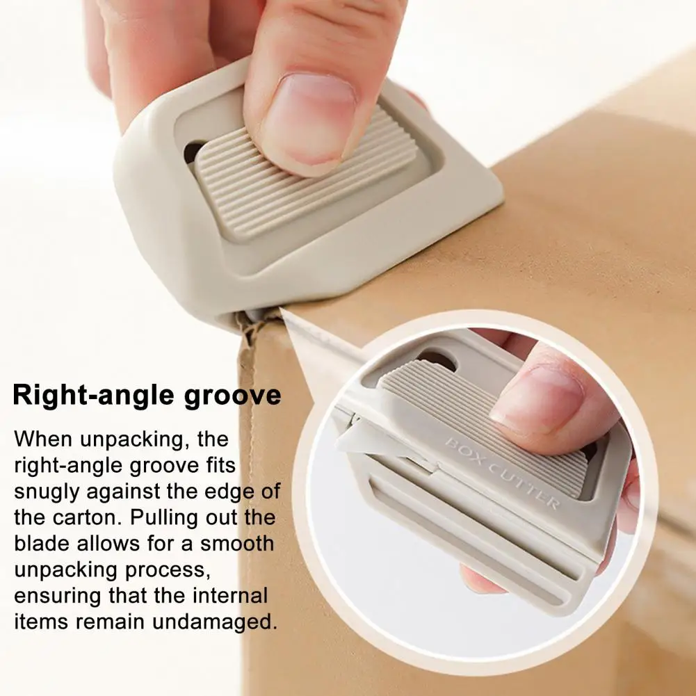 2個入り ミニマグネット式開封カッター 自動収納溝付き ボックスオープナー カッティングツール 段ボール工芸品用 ポータブルパッケージオープナー