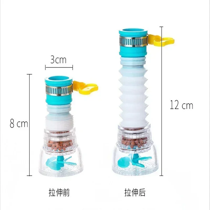 360 Degree Rotating Household Faucet Bathroom Adjustable Flexible Faucet Adapter Extender Device Water Saving Sprayer Filter image 6