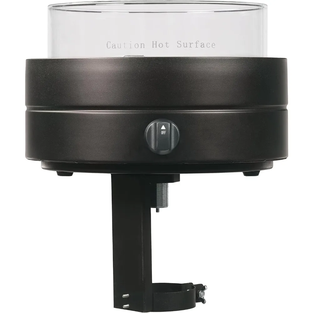 حفرة حريق بروبان مستديرة محمولة مقاس 14 بوصة مع 9000 وحدة حرارية بريطانية وأحجار زجاجية وتوافق فتحة المظلة