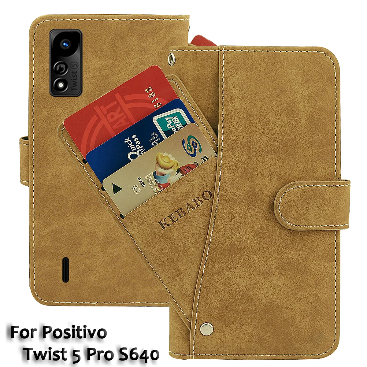 

Vintage Leather Wallet Positivo Twist 5 Pro S640 Case 6.26" Flip Luxury Card Slots Cover Magnet Phone Protective Cases Bags