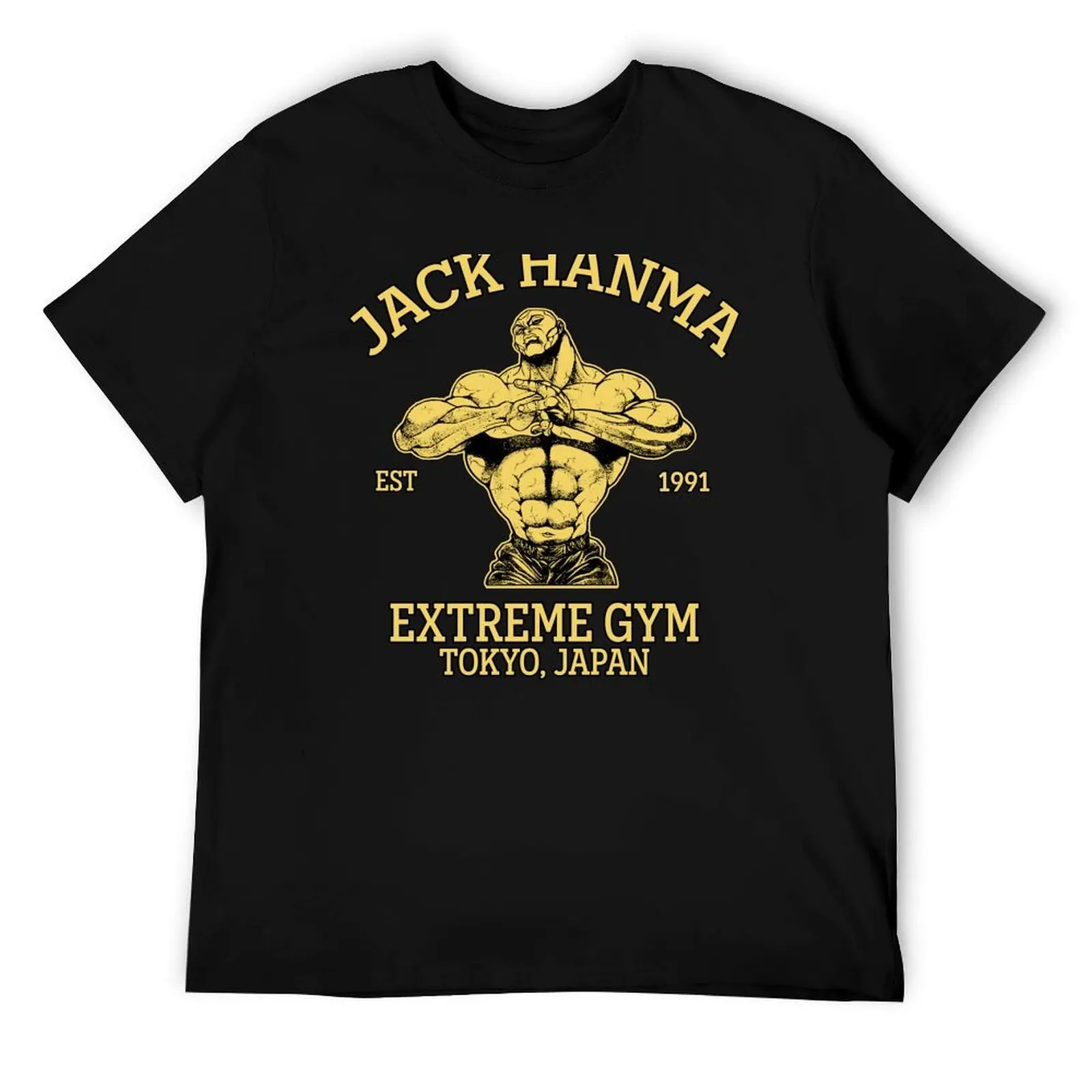 

Футболка Jack Hanma Gym, мужская футболка из плотного хлопка, мужская футболка из 100% хлопка