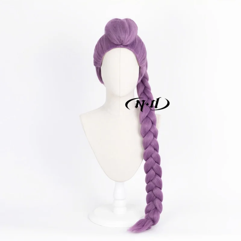 ND Rumi Cosplay Pruiken Haarstukje KPop Demon Hunters Anime Cosplay Haar Pruiken voor Vrouwen Halloween Kostuum Themafeest Hittebestendig