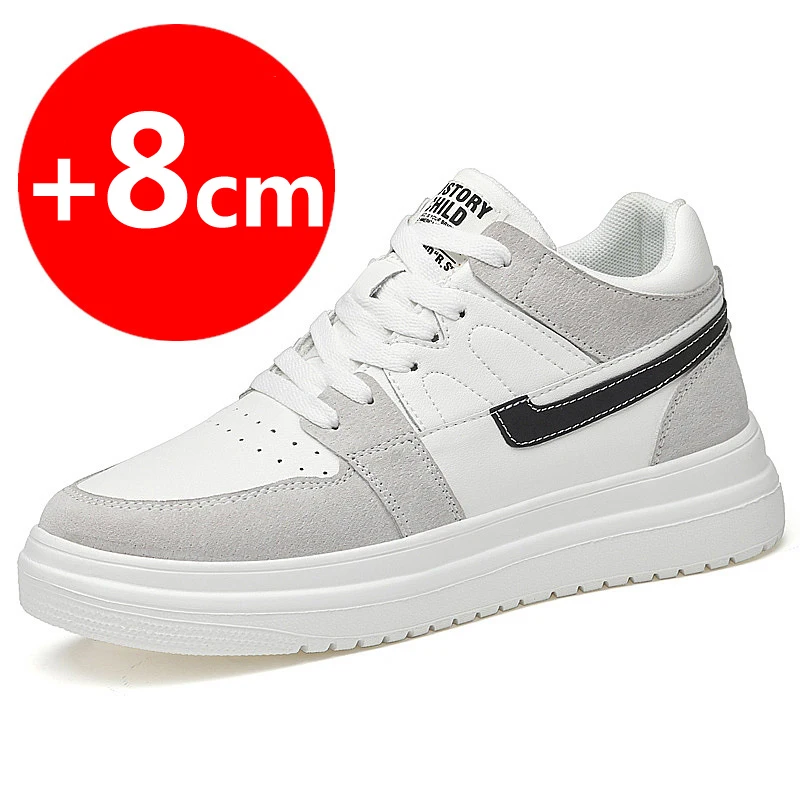 Tênis de elevador respirável para homens, sapatos crescentes de altura, calçados esportivos, 6cm, 8cm, 2023